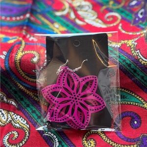 Pink Floral Earrings